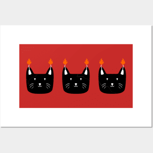 Catdle is Cat and Candle Posters and Art